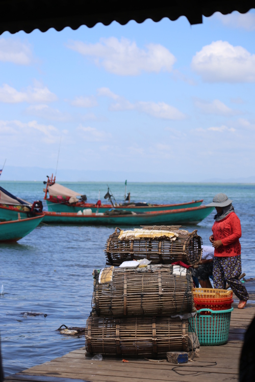 Kep.
MarchÃ© aux crabes.