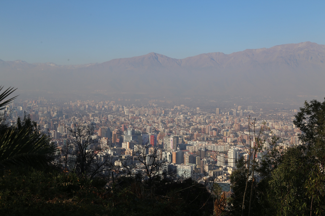 Santiago.
Vue depuis Cerro San CristÃ³bal.