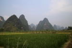 Région de Guilin et ses pics karstiques.