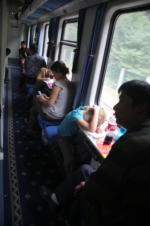 Train de Xi'an Ã  Chengdu. Dur dur de se concentrer pour travailler...