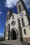Nouméa.
Cathédrale Saint Joseph, bâtie par des forçats en 1888.
Les Européens sont en majorité catholique, tandis que les kanaks se partagent entre catholicisme et protestantisme.