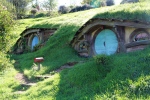 Le Hobbiton.
Le site comporte 44 trous de hobbits sans rien derrière les portes, les intérieurs étant tournés en studio.
Les trous ont des tailles différentes, car les hobbits sont plus petits que les humains dans l'histoire, et il faut donc adapter les portes àla taille des différents personnages.