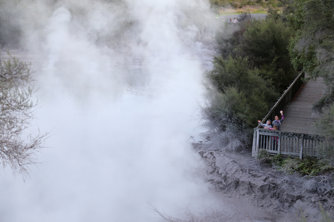 Sud de Rotorua.
Piscine de boue.