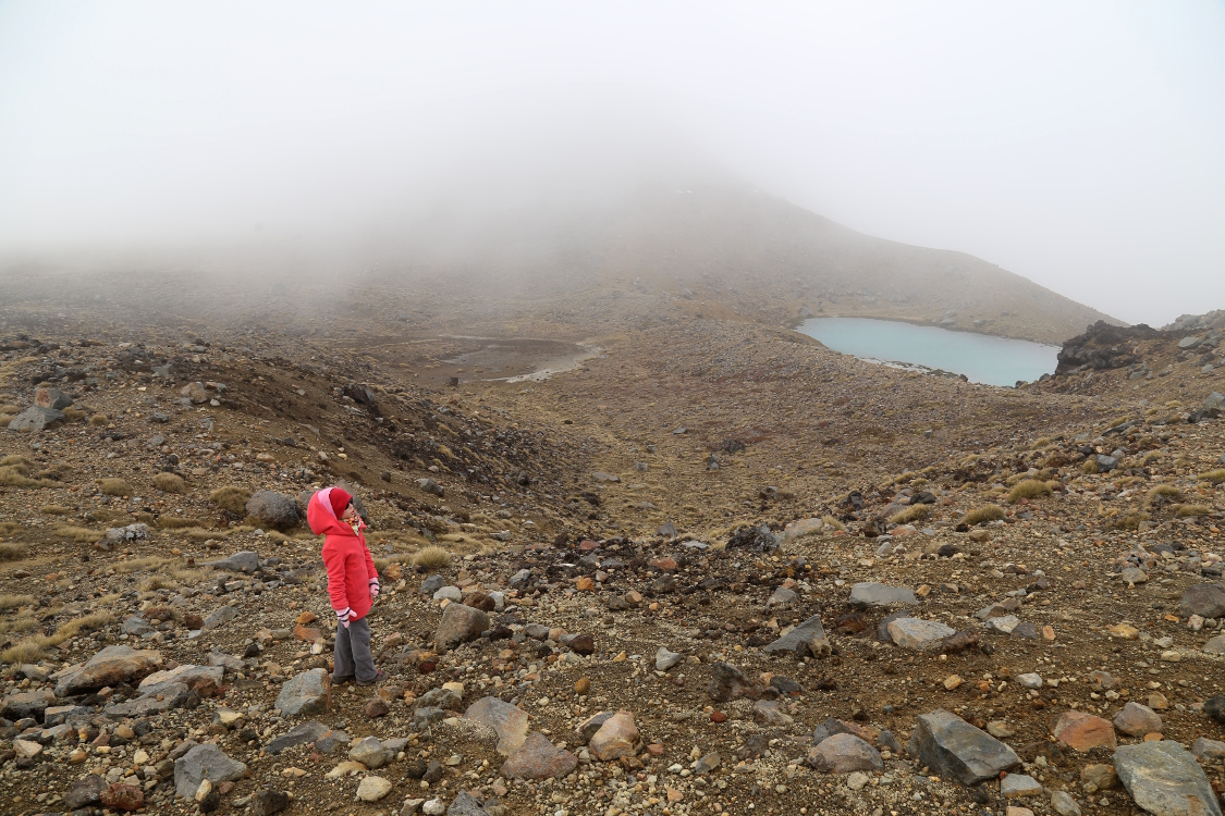 Tongariro Alpine Crossing.
Le lac bleu et la Fanny rose.