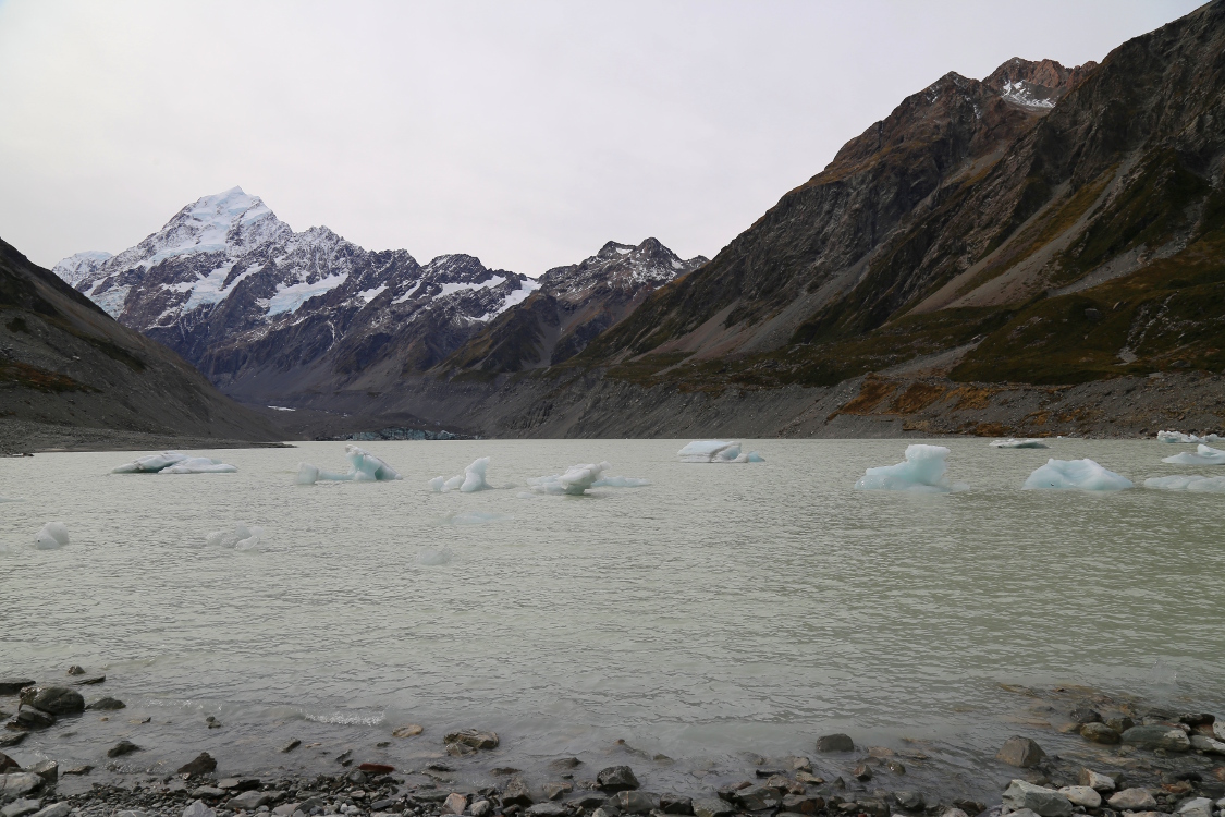 RÃ©gion du mont Cook.
Glacier Hooker.