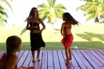Moorea.
Dernière danse de Zoé et Margot pour notre départ.
Merci encore à toute la famille coconut pour leur accueil !