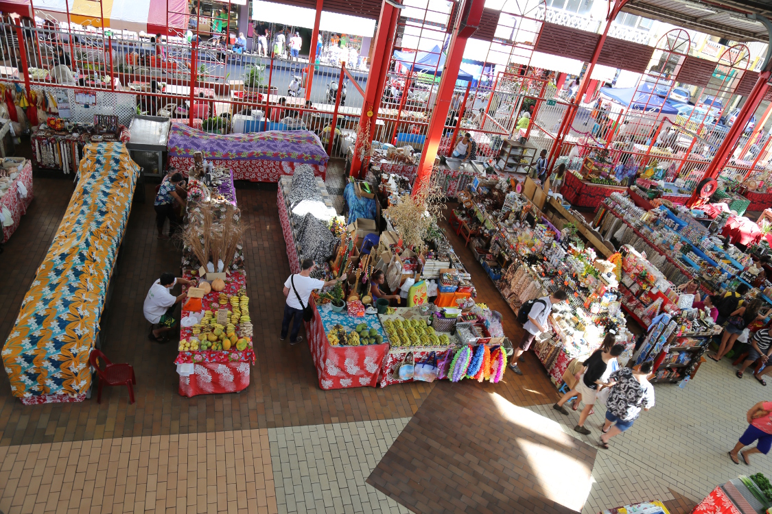 Tahiti.
MarchÃ© de Papeete.