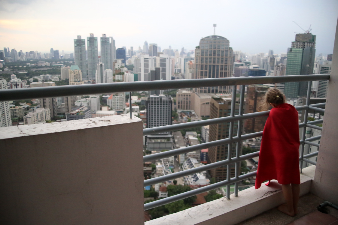 Bangkok au pied de notre balcon. La vue est magnifique !