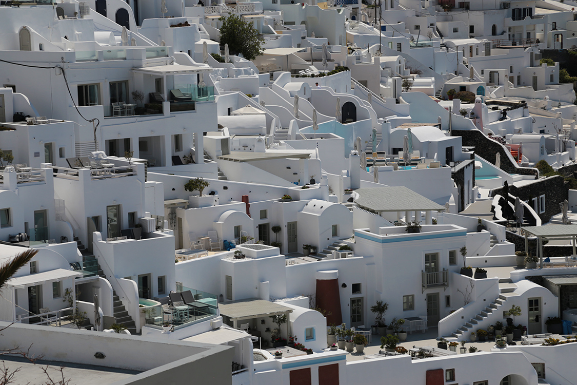 Santorin.
RandonnÃ©e Fira-Oia.