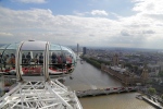 Une capsule du London Eye, avec Westminter en contre-bas où siège le parlement britannique.